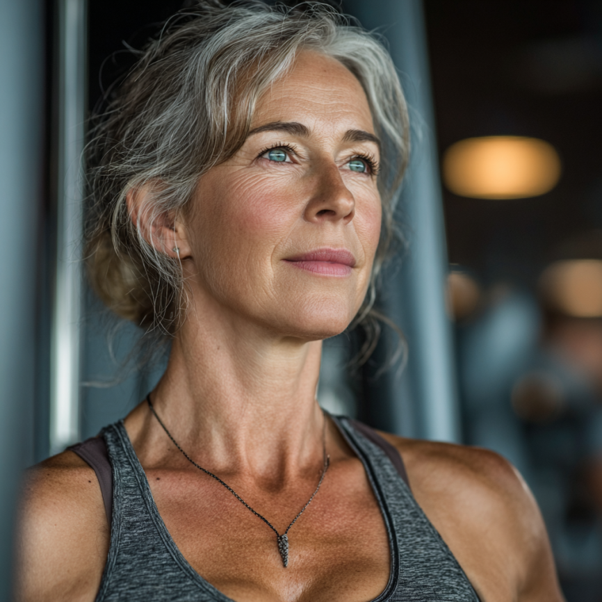 Seniori activi făcând exerciții de fitness într-un mediu prietenos